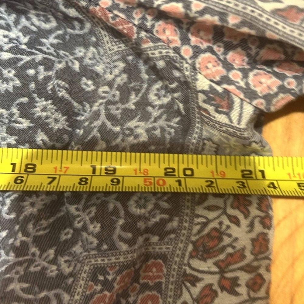 Como Vintage Boho Peasant Patchwork Style Top-Blu… - image 7